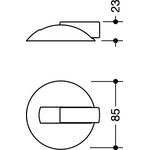 Bodentürpuffer 625B 92 D.85mm H.22,5mm Ku.92 grau ma Dübelmontage HEWI