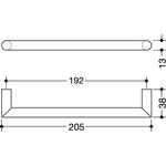 Möbelgriff 562.13B192 PA 92 grau ma 192mm D.13mm HEWI