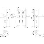 Schutzgarnitur London 61G/2222ZA/2210/113 Alu.F4 92mm 67-77mm HOPPE