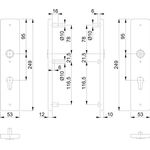 Langschildpaar E2221/2210 ma F69 PZ 72mm HOPPE