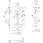 ZT-Einsteckschl.0515 BAD 24/ 65/78/8mm DIN R silber rd Kl 3 Zinkdruckgruss BKS