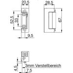 Elektrotüröffner 20171 6-12 V AC/DC DIN L/R DENI
