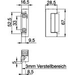 Elektrotüröffner 20141 6-12 V AC/DC DIN L/R DENI