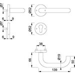 Rosettengrt.Baden E1388Z/17KV/17KVS VA F69 rd.PZ DIN L/R D/D HOPPE