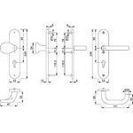 Schutzgarnitur Baden E86G/3331A/3440/1388Z VA F69 72mm 37-47mm HOPPE