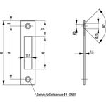 Flachschließbl.S412 silber ktg.Stulp-B.24mm BKS