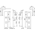 Schutzgarnitur London 113/2221A/2440 Alu.F4 92mm 67-72mm HOPPE