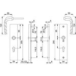 Schutzgarnitur Birm.1117/2221A/2440 Alu.F1 92mm 67-72mm HOPPE