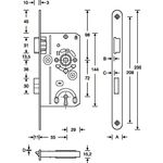 ZT-Einsteckschl.BB 20/ 55/72/8mm DIN R silber rd Kl 2 Zinkdruckgruss SSF