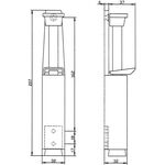 Türfeststeller 3837 0060 22 Zinkdruckg.silber lack.Hubh.60mm Türmontage DENI