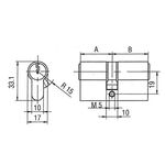 Profildoppelzylinder PZ 8800 31/31mm Anz.Schlü.3 gl.BKS