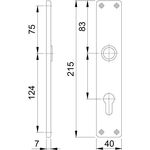 Langschildpaar 202SP F4/bronzef.F4 PZ 72mm HOPPE
