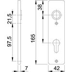 Kurzschildpaar 202KP Alu.F2 PZ HOPPE