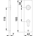 Kurzschildpaar 202KP/AP Alu.F1 PZ HOPPE