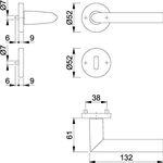 Rosettengrt.Stock.1140/42KV/42KVS Alu.F1 rd.OB DIN L/R D/D HOPPE