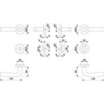 Rosettengrt.Vit.1515/42KV/42KVS Alu.F1 rd.SK/OL DIN L/R D/D HOPPE
