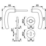 Rosettengrt.Den.E1310Z/42KV/42KVS VA F69 rd.OB DIN L/R D/D HOPPE