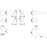 Rosettengrt.Den.E58/42KV/42KVS/1310Z VA F69 rd.PZ DIN L/R fl.D/K HOPPE