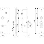 Langschildpaar 273P F1/naturf.F1 Bad SK/OL 78mm HOPPE