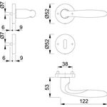 Rosettengrt.Verona M151/42KV/42KVS MS F98-R rd.OB DIN L/R D/D HOPPE