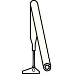 Normalgestänge weiß 9016 Stand.f.TS 71,TS 72,TS 73V u.TS 83 DORMAKABA