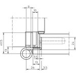 Objektband VARIANT VX 7939/160 VA ma geb.200kg 22,5mm DIN L/R