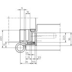 Objektband VARIANT VX 7939/160 FD VA ma geb.200kg 22,5mm DIN L/R