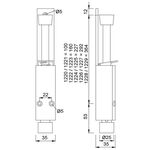 Türfeststeller 1222.02 Alu.silberf.lack.Hubh.60mm Türmontage KWS