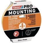 Montageband Mounting PRO PE-Fixation 66957 weiß L.25m B.19mm TESA