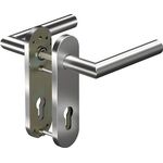 Kurzschildgarnitur CORE 8906 8 mm/7051K 72MM Alu.F1 PZ rd Drückergrt.OGRO
