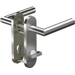 Kurzschildgarnitur CORE 8906 8 mm/7051K WC 78MM Alu.F1 WC rd Drückergrt.OGRO
