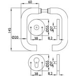 FS-Garnitur Basic 2 VA 62 D/K TS 40-58mm PZ rd DIN L/R HERMAT