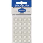 Schutzpuffer Clear 12,6mm Ku.transp.Quadrat selbstkl.