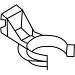 Sockelblendenhalter m. Clip Ku. schwarz ab 70mm z. Anschr. Hettich - VPE: 10