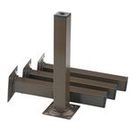 Möbelfuß verchr.25x25mm H.700mm Platte ELEMENT SYSTEM - VPE: 4