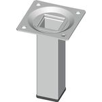 Möbelfuß weiß 25x25mm H.600mm Platte ELEMENT SYSTEM - VPE: 4