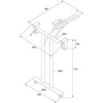 Klapptisch-Gestell CR pol.H.710-715mm Befestigungsschrauben BMB
