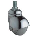 Kugellenkrolle D.40mm Trgf.30kg M10 Gum.grau BS ROLLEN