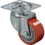 Lenkrolle D.50mm Trgf.120kg m.Platte PU BS ROLLEN