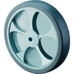 Ersatzrad D.125mm Trgf.120kg Gum.grau Achs-D.15mm Nabenl.50mm BS ROLLEN