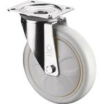 Lenkrolle D.125mm Trgf.450kg Ku.Platte L138xB110mm Farbe Rl.weiß BS ROLLEN
