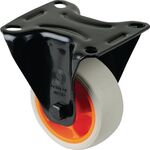 Bockrolle D.80mm Trgf.100kg Bockrollen Gum.Platte L104xB80mm Farbe Rl.hellgrau