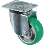Lenkrolle D.100mm Trgf.200kg Lenkrollen PU Platte L105xB85mm Farbe Rl.grün