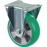 Bockrolle D.160mm Trgf.600kg Bockrollen PU Platte L138xB109mm Farbe Rl.grün