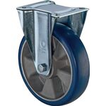 Bockrolle D.200mm Trgf.800kg Bockrollen PU Platte L138xB109mm Farbe Rl.blau
