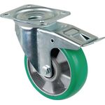 Lenkrolle D.160mm Trgf.300kg m.Festst.PU 138x109mm grün BS ROLLEN