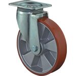 Schwerlastlenkrolle D.125mm Trgf.450kg Guß-PU 135mm 110mm BS ROLLEN