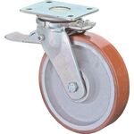 Schwerlastlenkrolle D.200mm Trgf.1400kg m.Festst.Guß-PU 200x160mm BS ROLLEN