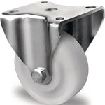 Schwerlast-Bockrolle D.75mm Trgf.300kg Ku.Platte L100xB88mm Farbe Rl.weiß PROMAT