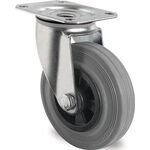 Lenkrolle D.100mm Trgf.75kg m.Platte PP VG grau PROMAT